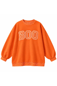 Women's Fall Letter Appliqué Embroidery Mockneck Sweatshirt