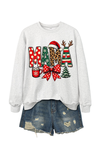 Women's Winter/Fall Christmas Santa Multi-color Pullover