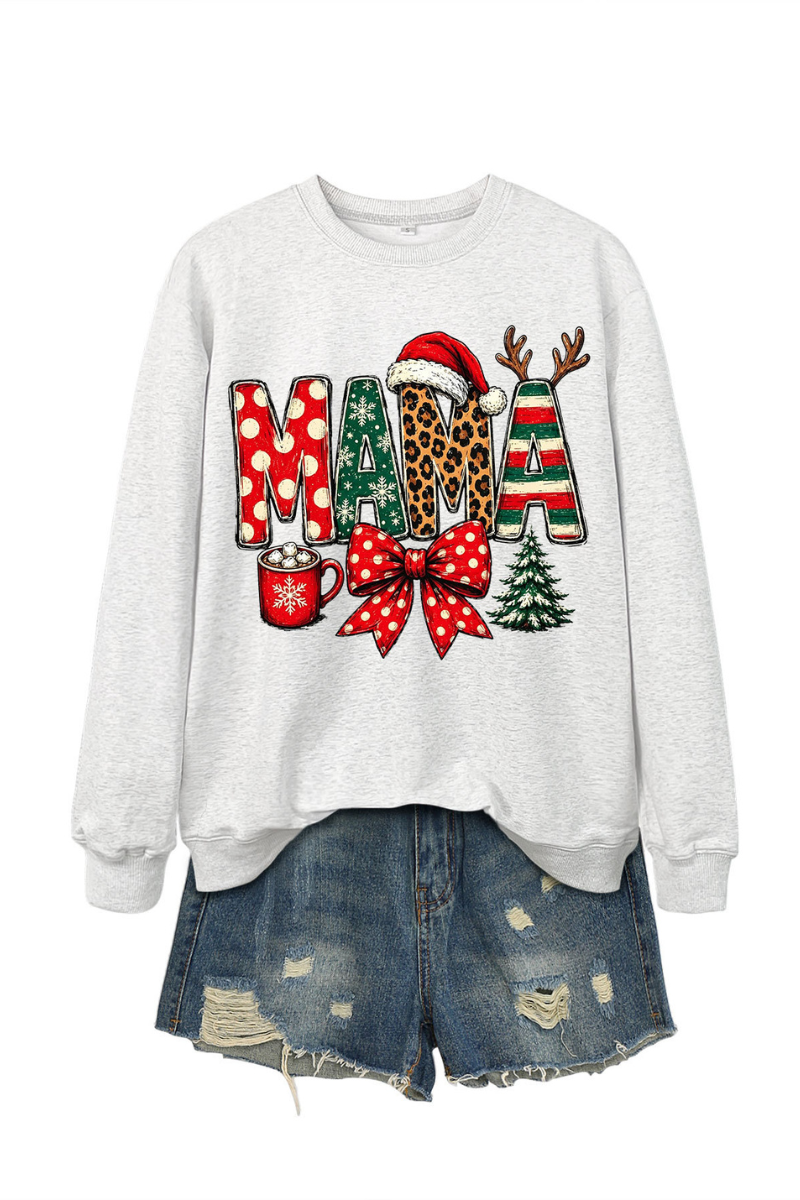 Women's Winter/Fall Christmas Santa Multi-color Pullover