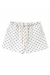 Unisex Fall Polka Dot Elastic Waist Drawstring Casual Shorts