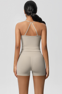 Women Workout Set: Quick Dry Sports Bra + High Waist Shorts