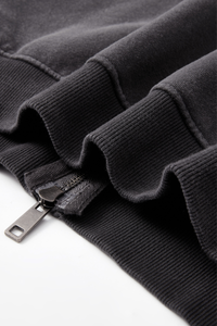 Men's Fleece-Lined Spray-Faded Oversized Hooded Jacket