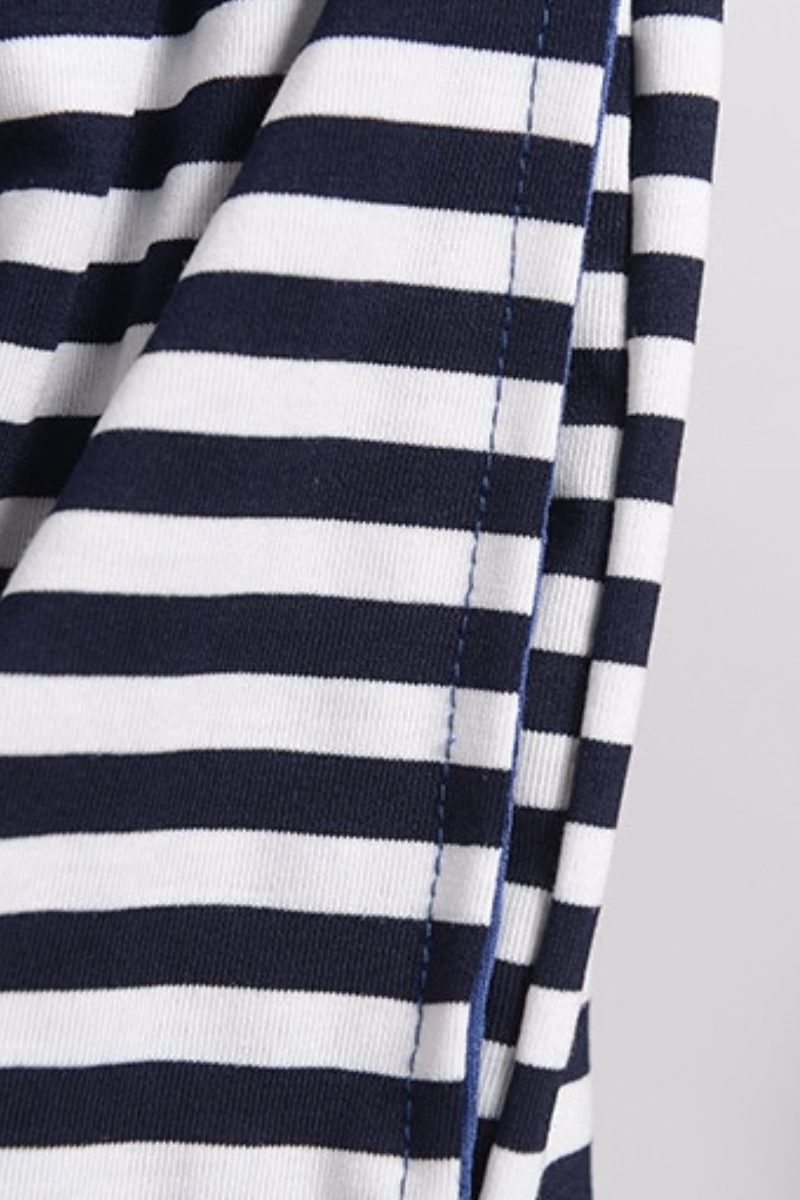 Plus Size Women's Fall Stripe Elastic Waistband Casual Pants