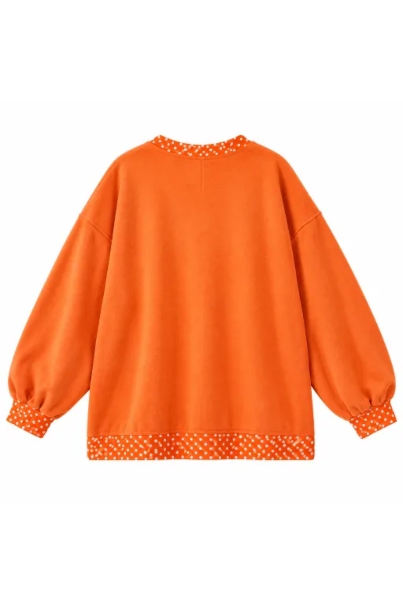Women's Fall Letter Appliqué Embroidery Mockneck Sweatshirt