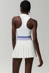 Sports & Fitness V-neck quick-drying tennis skirt two-piece set