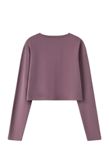 Women's 100% Cotton Washed Cropped Patchwork Cut Sweatshirt