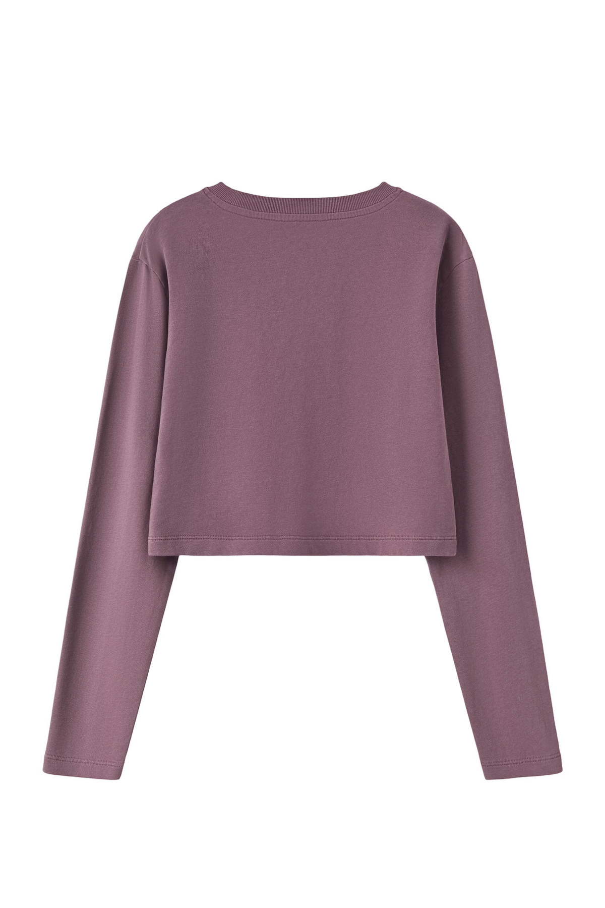 Women's 100% Cotton Washed Cropped Patchwork Cut Sweatshirt