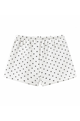 Unisex Fall Polka Dot Elastic Waist Drawstring Casual Shorts
