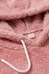 Women's Plush Long-Sleeve Drawstring Hoodie with Pet Pouch