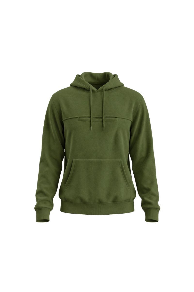 Women's Fall Solid Hoodie With Pet Pocket And Finger Cuffs