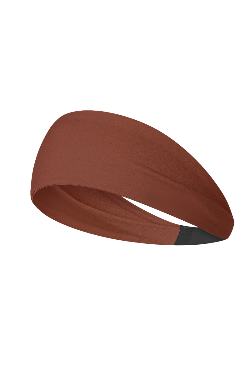 Women's exercise sweat-absorbing headband.