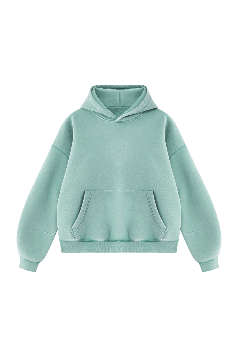 Men's Fall Fleece Heavyweight Washed Drop Shoulder Hoodie