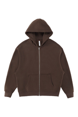 Unisex Fall 350G  Fleece Zip Up Relaxed  Solid Jacket