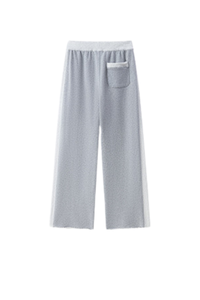 Women's Fall 100% Cotton Contrast-Stitch Caual Sweatpants