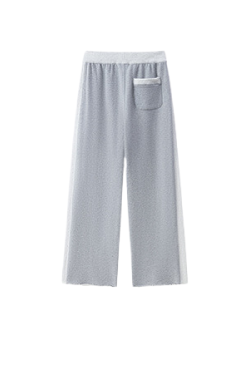 Women's Fall 100% Cotton Contrast-Stitch Caual Sweatpants