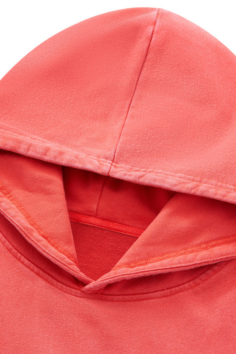 Women's  Fall 100% Cotton Washed Vintage Heavyweight Hoodie