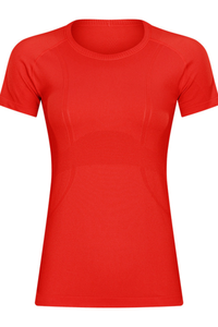 Women Seamless Round Neck Short Sleeve Sport T-Shirt