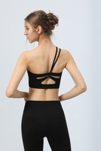 Beauty Back Irregular Strap Sports Bra