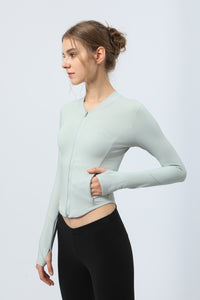 Women's Long-Sleeved Double Zipper perfermance Jacket