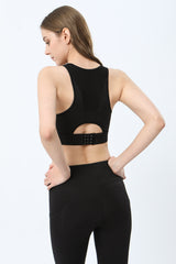 Back Button Adjustable sports Bra