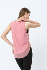 Solid Mesh Insert  Tank Top