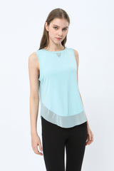 Solid Mesh Insert  Tank Top