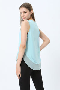 Solid Mesh Insert  Tank Top