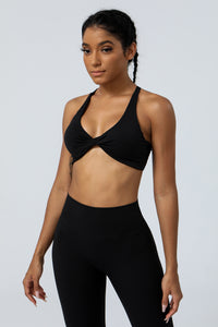 Padded Detachable Twist Sports Bra