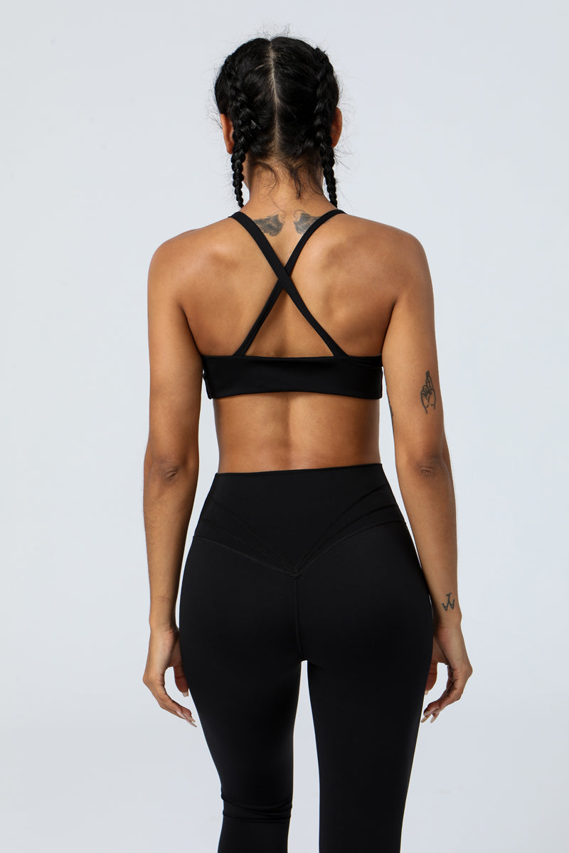 Padded Detachable Twist Sports Bra