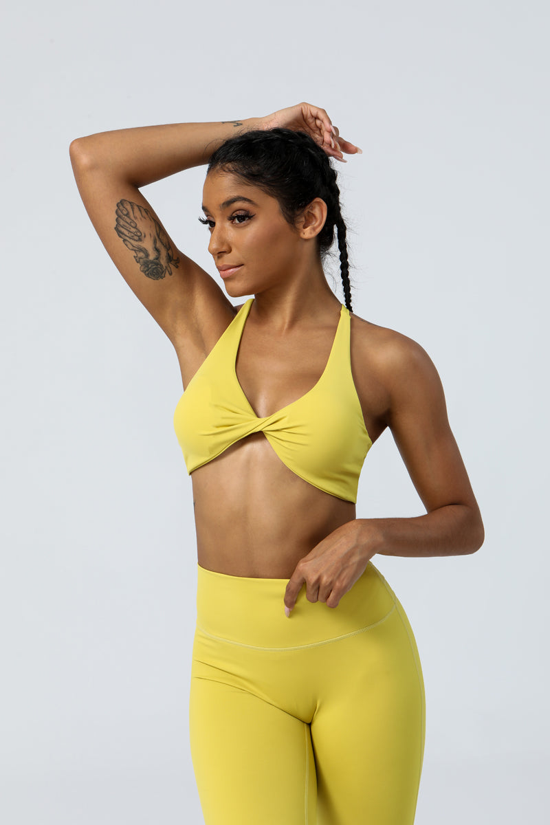 Padded Detachable Twist Sports Bra