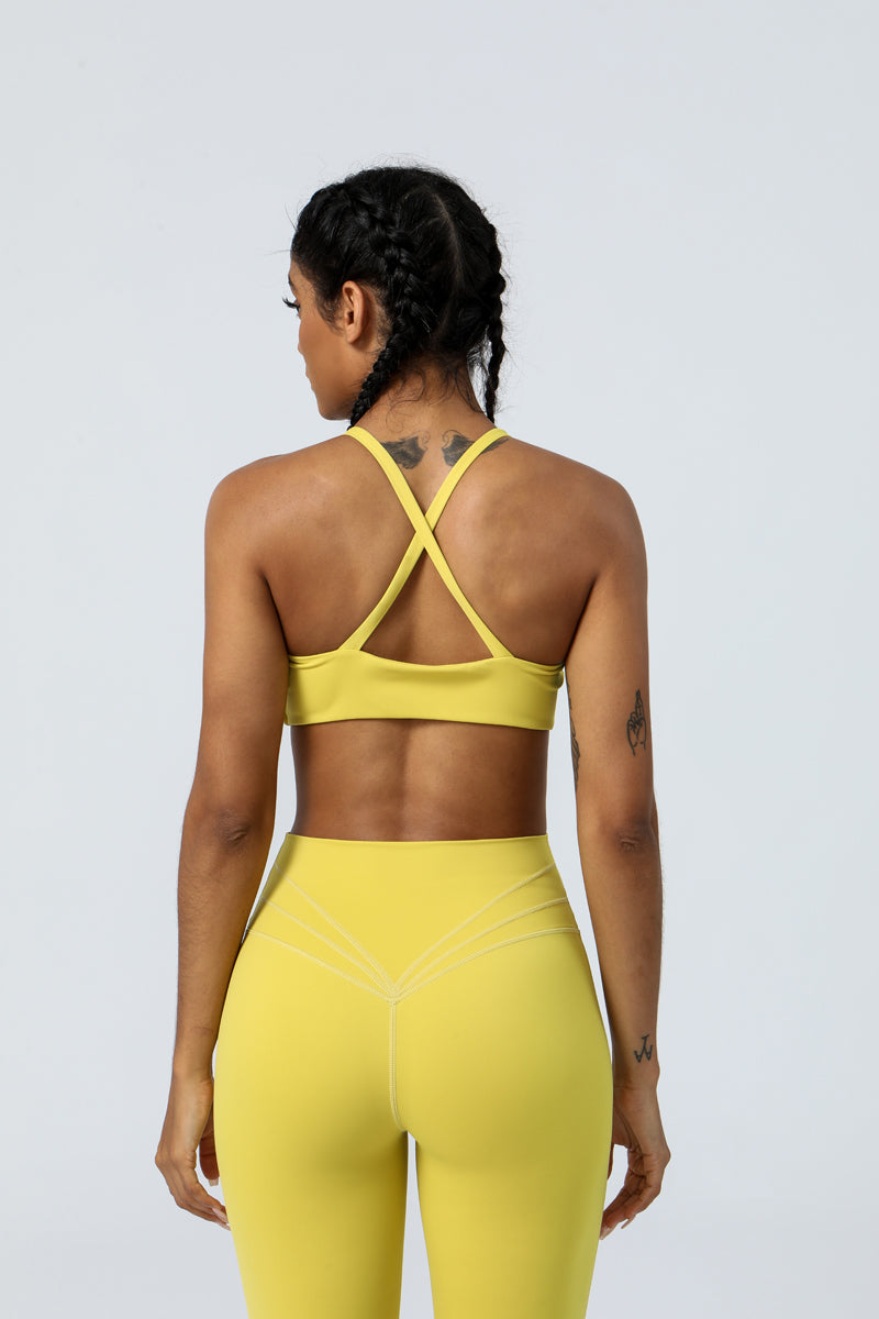 Padded Detachable Twist Sports Bra