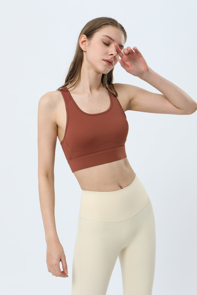 Back Button Adjustable sports Bra