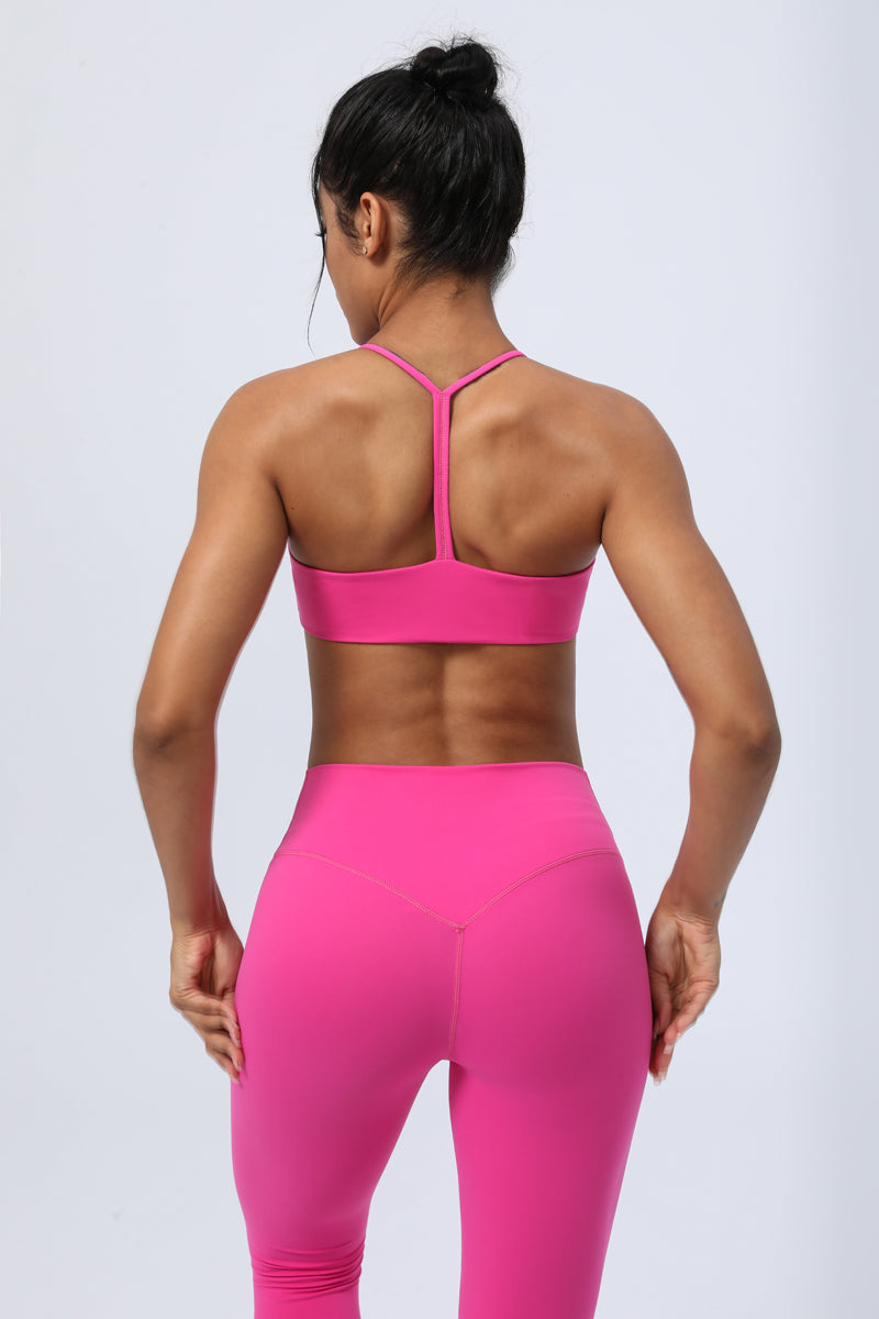 Women's Fitness Exercise Pleated Design Yoga Sports Bra