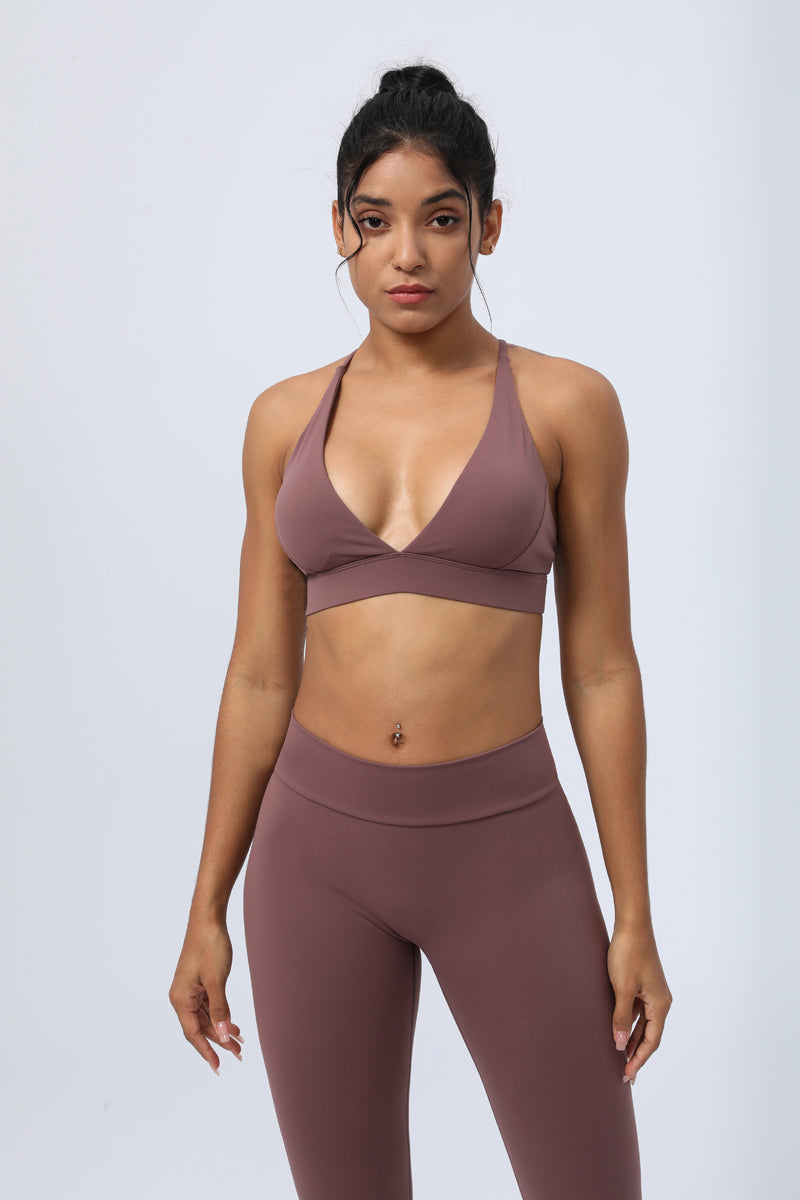 Women's Cross Back Shockproof Sports Bra