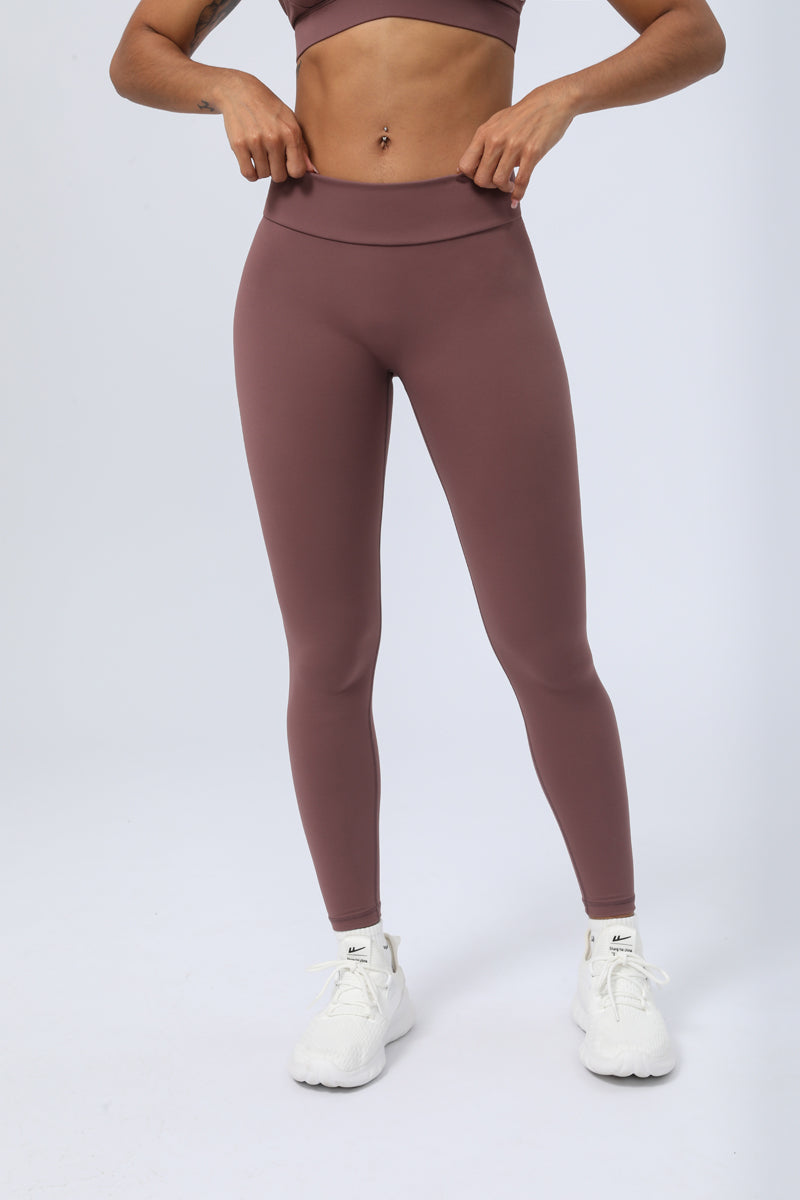 Women's V-Waist Hips Pleated Peach Hips Leggings