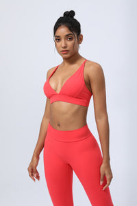 Women's Cross Back Shockproof Sports Bra