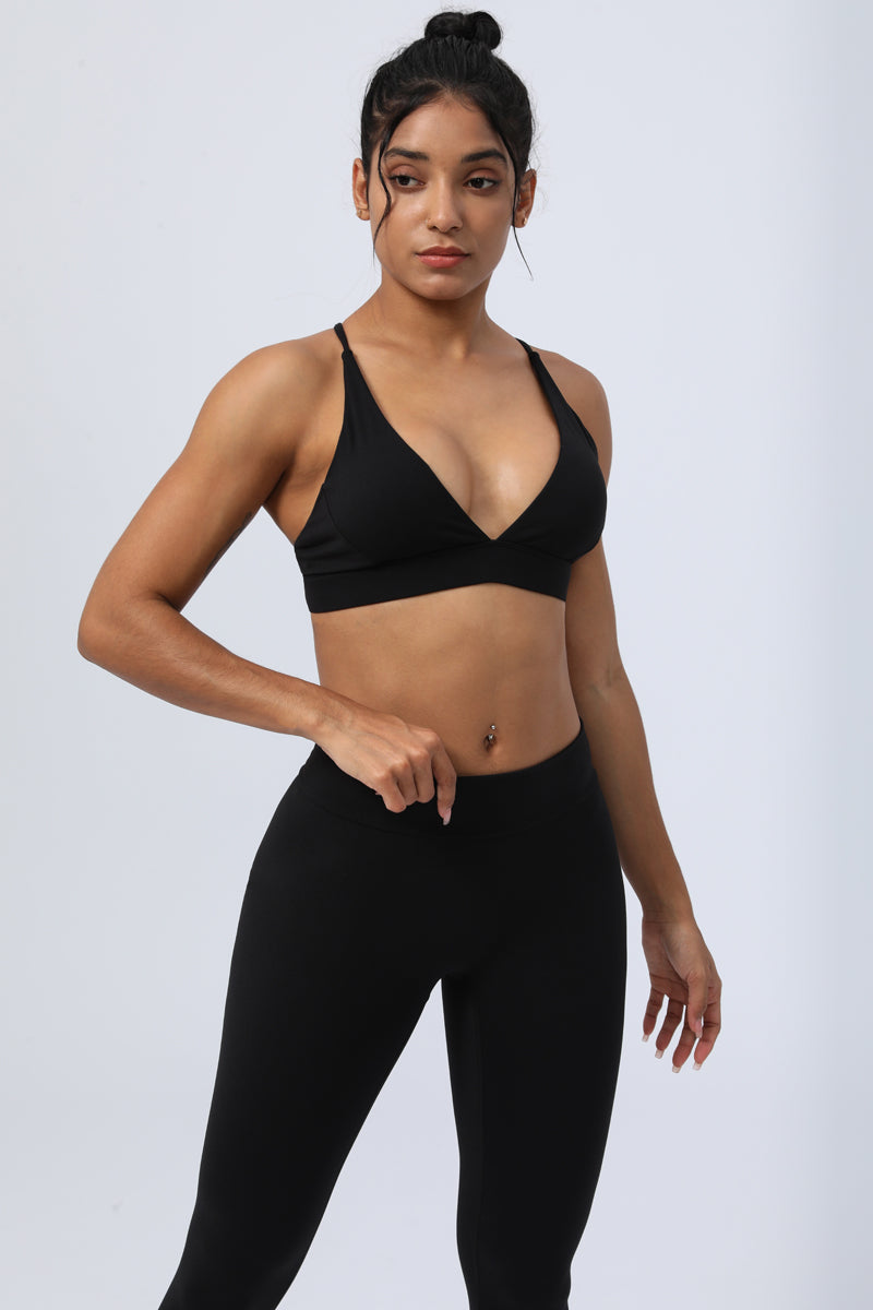 Women's Cross Back Shockproof Sports Bra