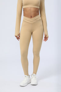 Women's Cross Spliced Peach Butt Lifting Leggings