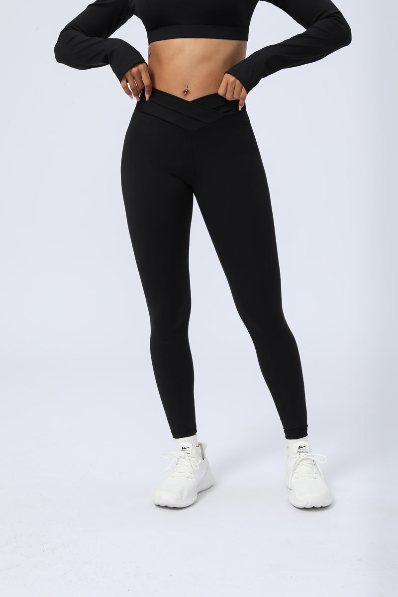 Women's Cross Spliced Peach Butt Lifting Leggings