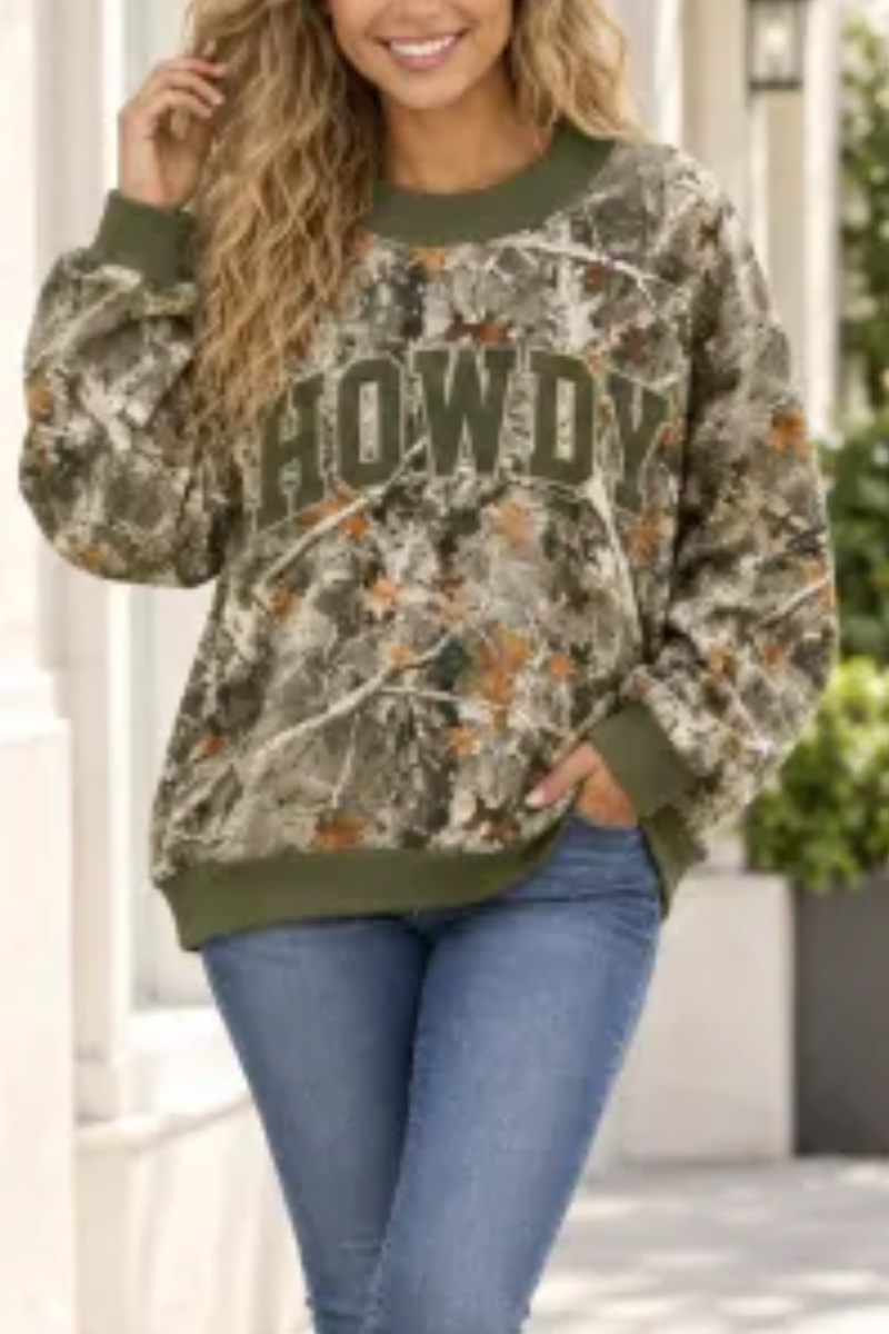 Women's Fall Custom Appliqué Embroidery Oversize Sweatshirt