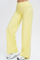 Women's High Waist V-Seam Butt Lifting Draped Wide Leg Pants