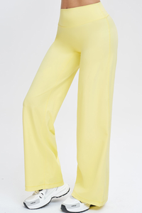 Women's High Waist V-Seam Butt Lifting Draped Wide Leg Pants