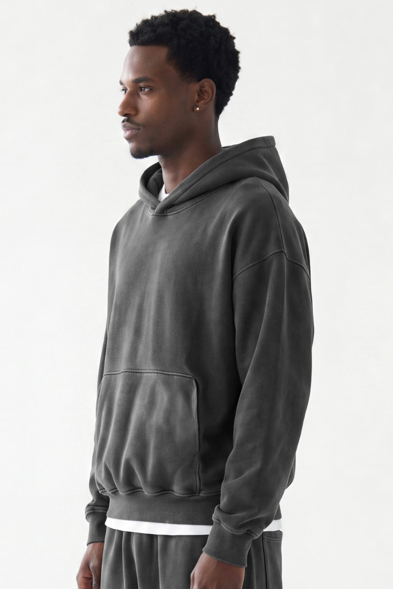 Men's Fall 100% Cotton Kangaroo Pocket Washed Hoodies