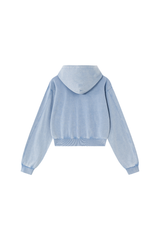 Unisex Fall Campus Cropped Zip Up Hooded Jacket