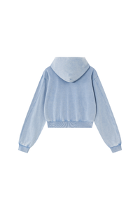 Unisex Fall Campus Cropped Zip Up Hooded Jacket