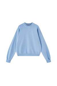 Unisex Fall 100% Cotton Streetwear Washed Relaxed Pullover