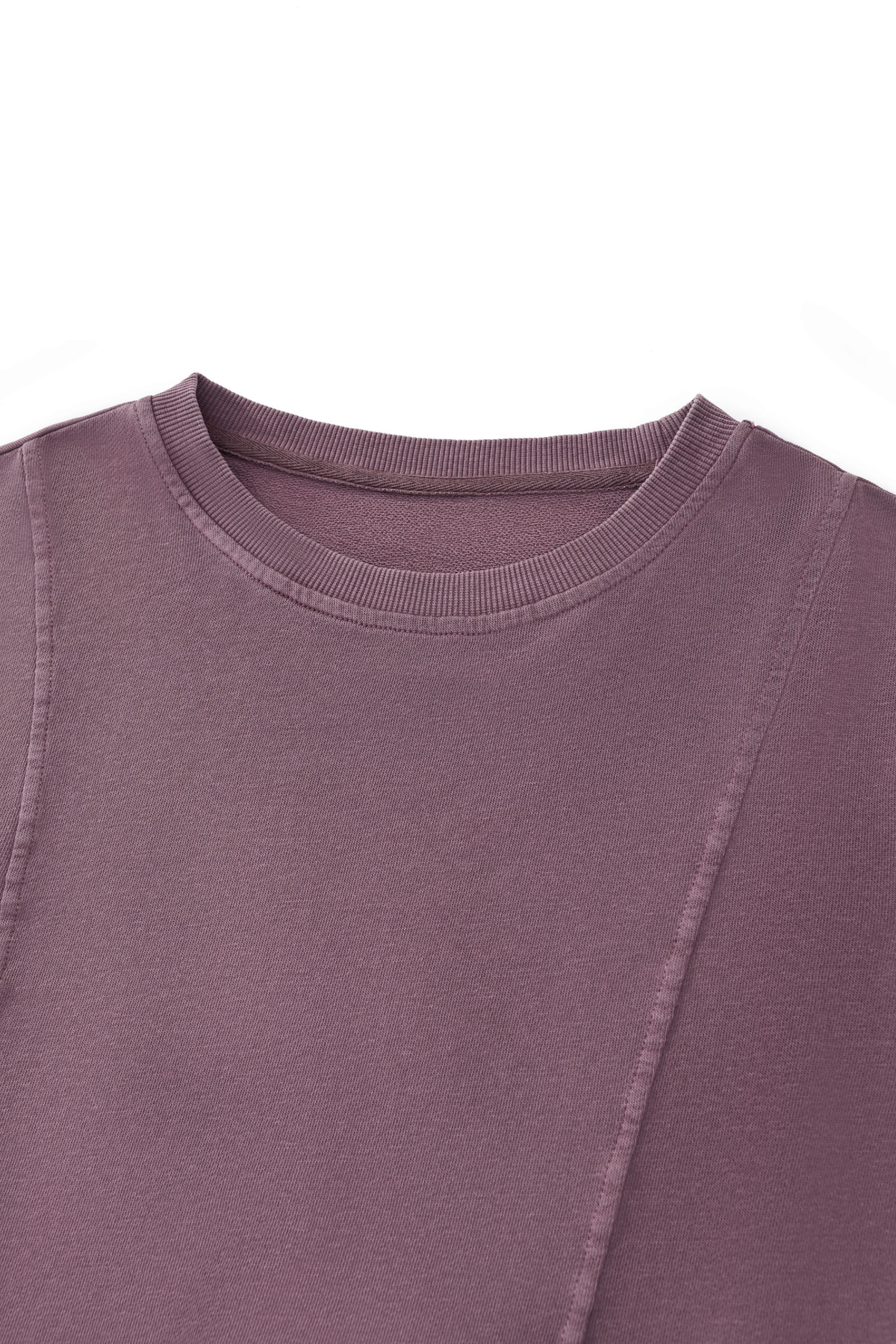 Women's 100% Cotton Washed Cropped Patchwork Cut Sweatshirt