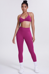 Women's Seamless Sports Bra Athletic Leggings Two-Piece Set