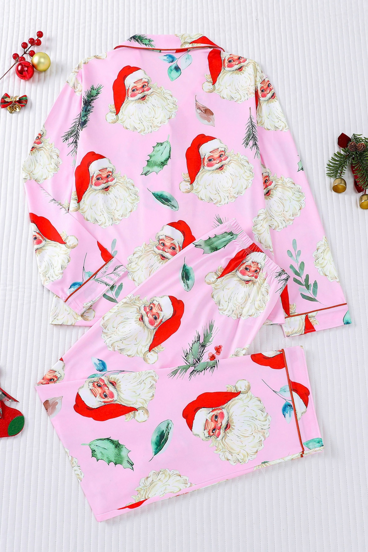 Women's Christmas Tree Printed Christmas Pajama Set