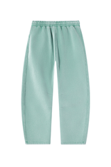 Unisex Fall Fleece Elastic Waist Curved Wide Leg Sweatpants